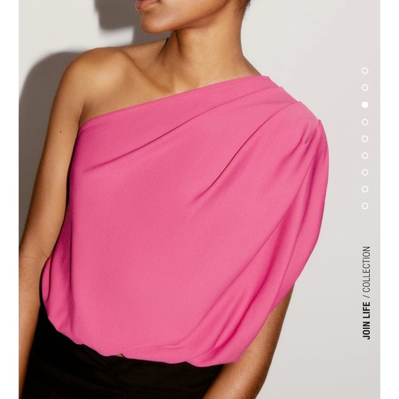 ZARA BLOGGERS FAV DRAPED ASYMMETRIC TOP - Picture 4 of 9